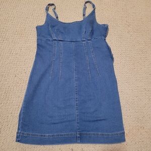 Blue Denim Sleeveless Dress